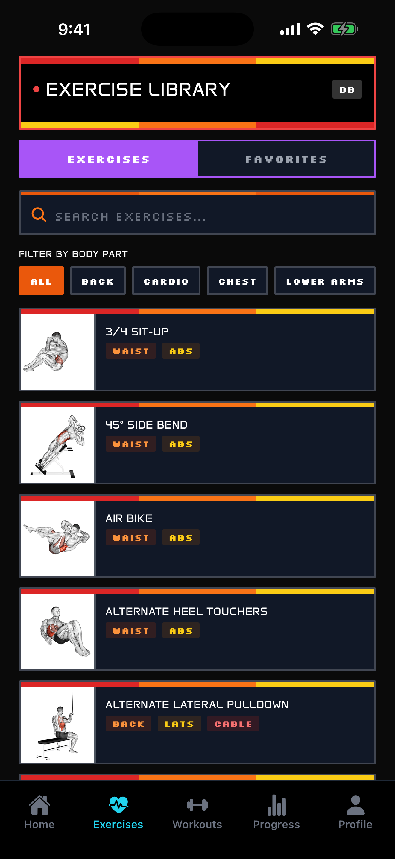 Stacco App Exercise Database