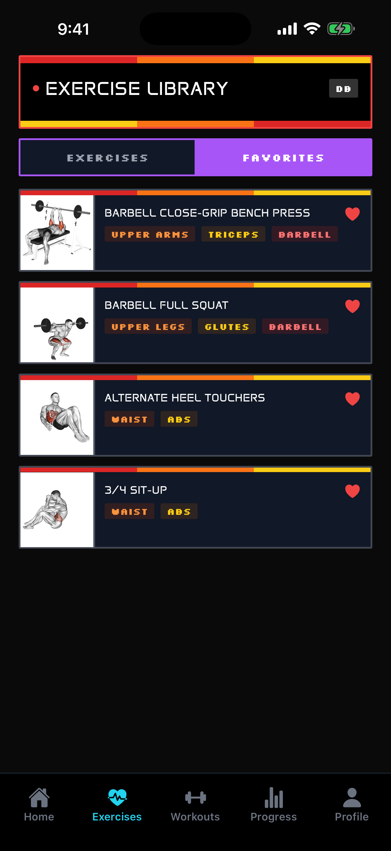 Stacco App Favorites